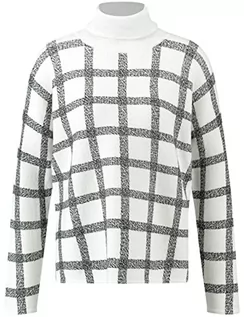 Swetry damskie - GERRY WEBER Edition Damski sweter 770556-44708, ecru/biały/czarny nadruk, 34 - grafika 1