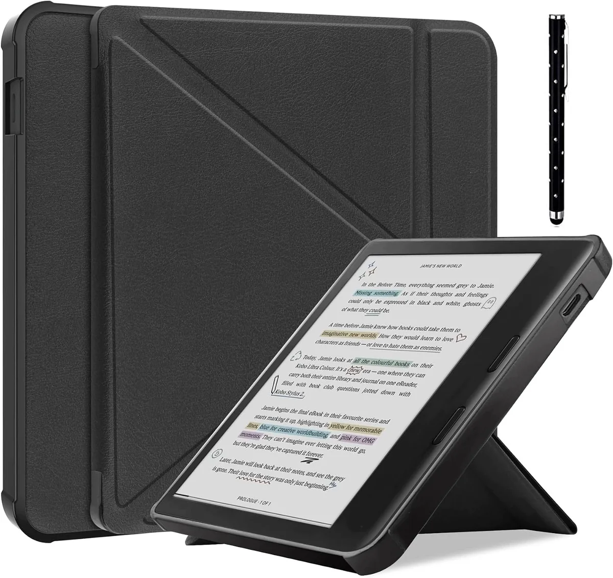 ETUI 7 CALI DO CZYTNIKA FUNKCJA AUTO WAKE SLEEP STYLOWE OCHRONNE CZARNE