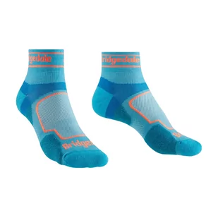 Damskie skarpety do biegania Bridgedale Ultralight T2 Coolmax Sport Low blue - 35-37 - Skarpetki damskie - miniaturka - grafika 1