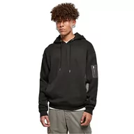 Bluzy męskie - Urban Classics Męska bluza z kapturem Military Bomber, czarny, XL - miniaturka - grafika 1