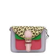 Torebki damskie - Skórzana torebka damska regulowany pasek oryginalna listonoszka eko OLIVKA - miniaturka - grafika 1