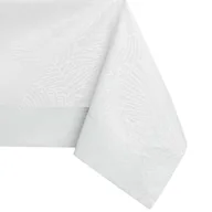 Obrusy i serwetki - Obrus Gaia Biały Tłoczony Roślinny 140x280 AmeliaHome - TCLOTH/AH/GAIA/BRD/WHITE/140X280 - miniaturka - grafika 1