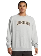 Bluzy męskie - Quiksilver Męska bluza polarowa z grafiką Crew szary XL - miniaturka - grafika 1