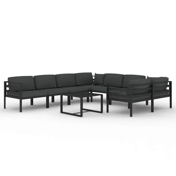 Zestaw Wypoczynkowy do Ogrodu z Aluminium, Modułowy, Antracytowy, 60x60x38