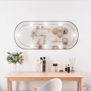 vidaXL Lustro ścienne z oświetleniem LED 40x90 cm szklane owalne - Lustro ścienne z oświetleniem LED - Lustro - Lustro do makijażu - Lustra - miniaturka - grafika 1