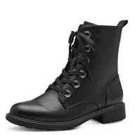 Kozaki damskie - Jana Damskie kozaki Lace Boot Flat 8-25277-43, czarny, 38 EU Weit - miniaturka - grafika 1
