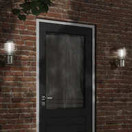 Lampy ogrodowe - The Living Store Kinkiety zewnętrzne - 2 szt. - srebrne - stal nierdzewna - Zewnętrzna Lampa Ścienna - miniaturka - grafika 1
