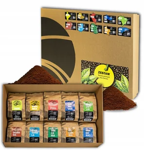 Zestaw Prezentowy Caveres 10 KAW ŚWIATA Kawa mielona 2,5kg - Zestawy upominkowe - miniaturka - grafika 1