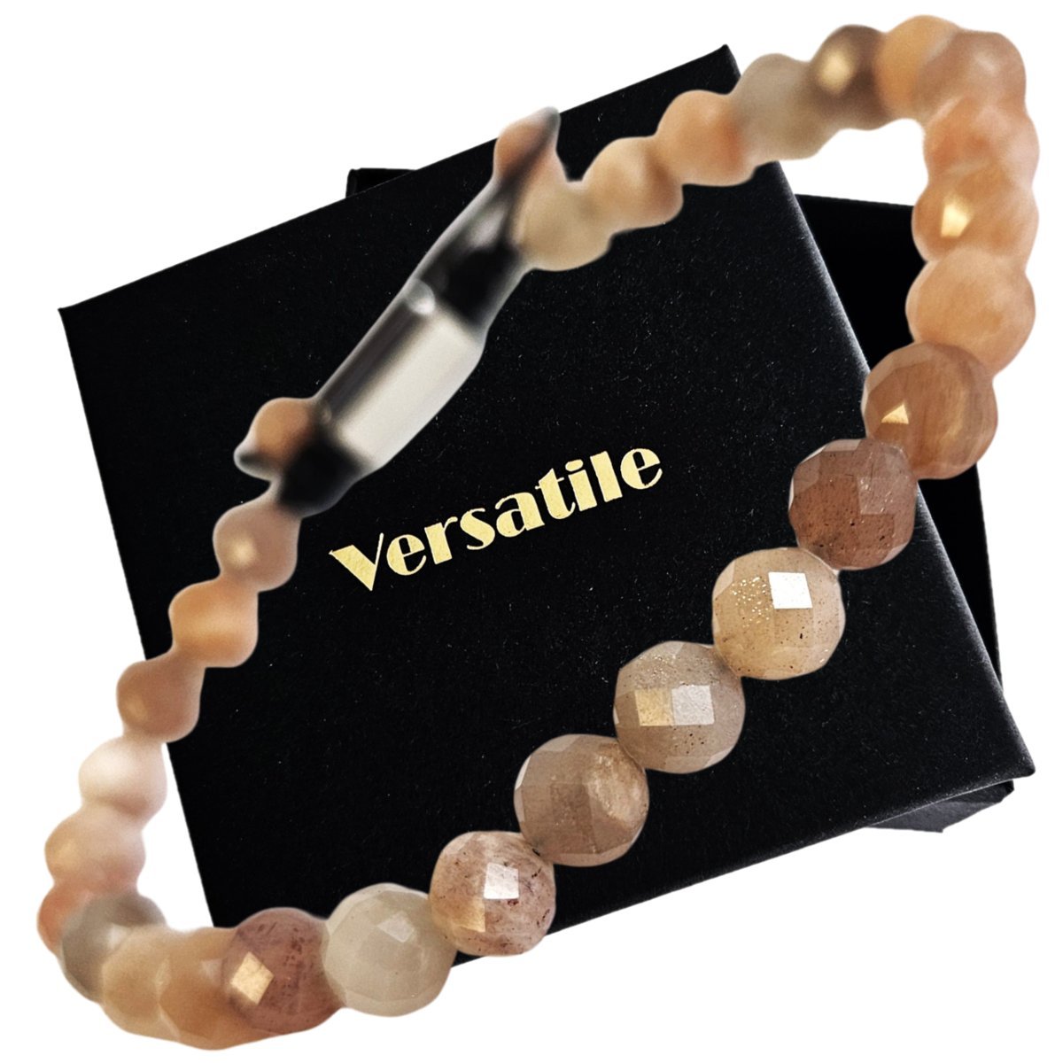 Piękna REGULOWANA Bransoletka NATURALNY KAMIEŃ SŁONECZNY NAJWYŻSZA JAKOŚĆ