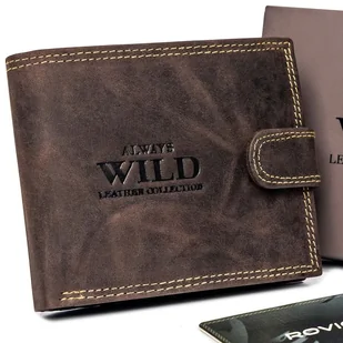 Portfel skórzany Always Wild [DH] N0035L-CHM-8731 c. brązowy - Portfele - miniaturka - grafika 1