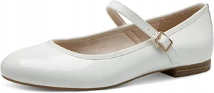 MARCO TOZZI BALERINY DAMSKIE BIAŁE CASUAL 40 JIM - Baleriny - miniaturka - grafika 1