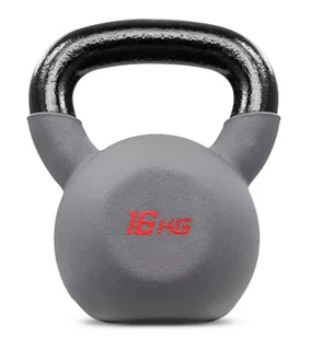 Hop-Sport, Odważnik kettlebell żeliwny, 16kg, szary - Kettlebell - miniaturka - grafika 1