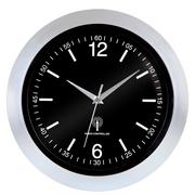 Zegary - Zegar ścienny sterowany radiowo srebrny/czarny Ø30 cm - miniaturka - grafika 1