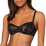 Biustonosze - Triumph Kobiety Ilustrowana róża W Biustonosz z fiszbinami , czarny, 70B - miniaturka - grafika 1