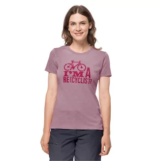 Koszule damskie - Jack Wolfskin Damski t-shirt OCEAN TRAIL T W violet quartz 1808671_2094 - grafika 1