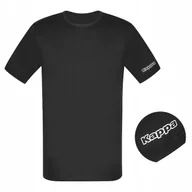 Koszulki męskie - Koszulka męska czarna XL Kappa krótki rękaw sportowa na lato 100% BAWEŁNA - miniaturka - grafika 1