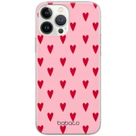 Etui i futerały do telefonów - Etui do Apple IPHONE XS Max Serduszka 004 Babaco Nadruk pełny Różowy - miniaturka - grafika 1