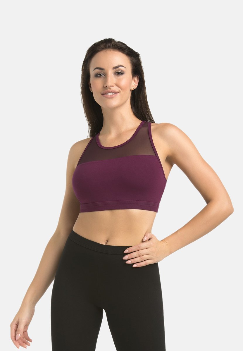 Top damski sportowy Lino fioletowy Teyli