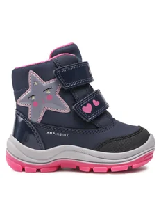 Geox Śniegowce B Flanfil G.B Abx A B163WA 050FU C4268 M Granatowy - Buty dla dziewczynek - miniaturka - grafika 1