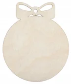 Bombki - Bombki zawieszka kokarda BOMBKA sklejka pełna 10cm - miniaturka - grafika 1