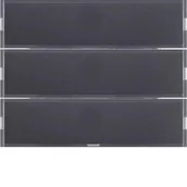 Gniazdka elektryczne - Hager Polo KNX e/s K.x Przycisk 3-kr z polem opisowym diodami LED RGB i czujnikiem temperatury antracyt 80163776 80163776 - miniaturka - grafika 1