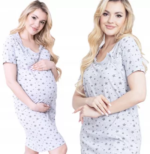Koszula Nocna Piżama Ciążowa Porodu Karmienia L - Piżamy ciążowe - miniaturka - grafika 1