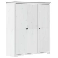 Meble do przedpokoju - Szafa BODO, biała, 151,5x52x176,5 cm, lite drewno sosnowe Lumarko! - miniaturka - grafika 1