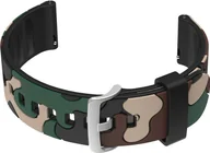 Akcesoria do smartwatchy - Pasek gumowy do zegarka U13 - czarny/beżowy-moro - 24mm - miniaturka - grafika 1