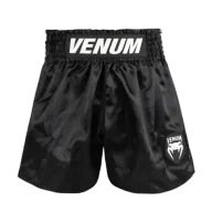 Spodnie sportowe męskie - Venum Spodenki Muay Thai Shorts Classic Evo Black/White - miniaturka - grafika 1