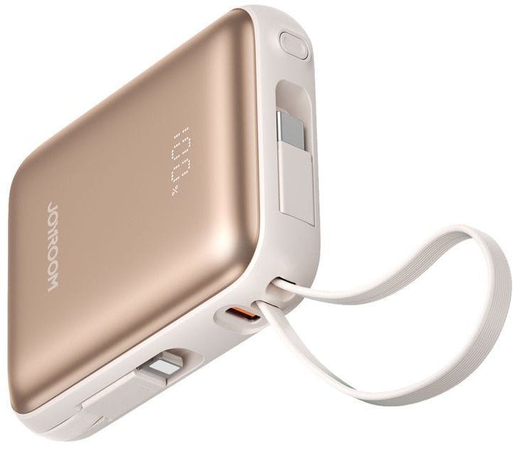 Powerbank Joyroom JR-PBF27 22,5W 10000mAh z dwoma wbudowanymi kablami - złoty