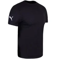 Koszulki męskie - Puma t-shirt koszulka męska czarna klasyczna bawełna 768123 01 L - miniaturka - grafika 1
