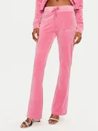 Spodnie sportowe damskie - Juicy Couture Spodnie dresowe Regal Lisa JCBBJ224829 Różowy Flare Fit - miniaturka - grafika 1