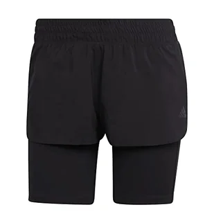 adidas Ri 3b 2 w 1 czarne szorty, XXS damskie, czarny, złoty, XXS - Spodenki damskie - miniaturka - grafika 1