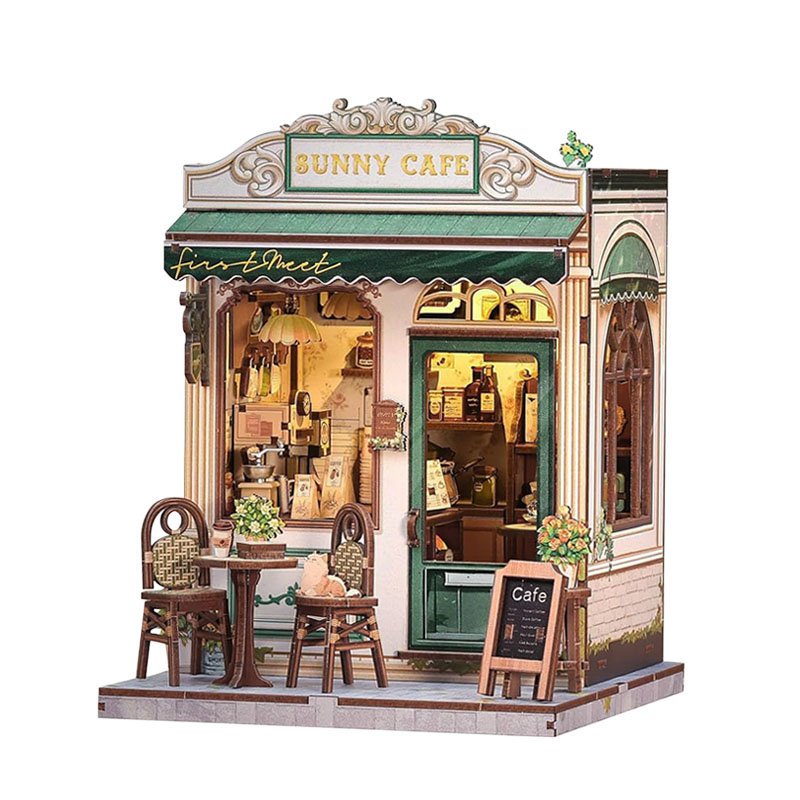 Miniaturowy domek Book Nook - Słoneczna kawiarnia* - CuteBee