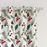 Zasłony - Zasłona WINTER  wzór BN08 | ostrokrzew 150 x 150 cm tkanina standard - miniaturka - grafika 1