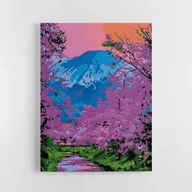 Malowanie po numerach - Widok na potężną górę - Malowanie po numerach 30x40 cm - miniaturka - grafika 1