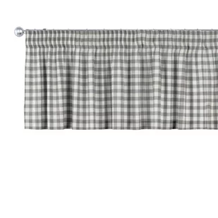 Dekoria Lambrekin na taśmie marszczącej szaro biała kratka 1,5x1,5cm) 130 × 40 cm Quadro 393-136-11 - Zasłony - miniaturka - grafika 1