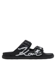 KARL LAGERFELD Klapki Kondo Tred KL80972 Czarny - Klapki i japonki damskie - miniaturka - grafika 1