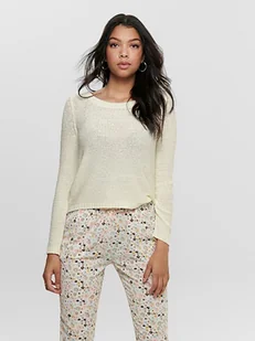 ONLY Sweter w kolorze kremowym - Swetry damskie - miniaturka - grafika 1