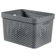 Pudła i pojemniki do przechowywania - CURVER Pojemnik ażurowy INFINITY 17L ciemno-szary CURVER Recycled 245661 - miniaturka - grafika 1