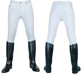 Bryczesy - Bryczesy męskie z silikonowym lejem kolanowym - HKM - miniaturka - grafika 1