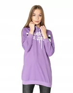 Bluzy damskie - Długa Bluza Damska z Kapturem Tunika 4561-5 r M - miniaturka - grafika 1