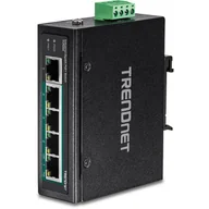 Pozostałe akcesoria sieciowe - Trendnet TI-PG50 łącza sieciowe Nie zarządzany Gigabit Ethernet (10/100/1000) Obsługa PoE Czarny - miniaturka - grafika 1