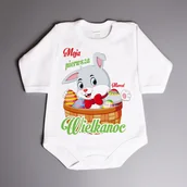 Body dla niemowląt - Moja pierwsza Wielkanoc (imię) - zajączek 2 - body wielkanocne - miniaturka - grafika 1