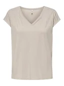Koszulki i topy damskie - ONLY Koszulka w kolorze beżowym - miniaturka - grafika 1