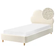 Łóżka dla dzieci i młodzieży - Łóżko dziecięce Chmurka Boucle BELLEVUE 90 x 200 cm Złamana biel - miniaturka - grafika 1