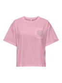 Koszulki i topy damskie - ONLY Koszulka "Terza" w kolorze jasnoróżowym - miniaturka - grafika 1