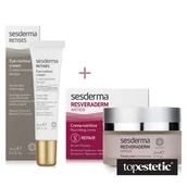 Zestawy kosmetyków damskich - Sesderma Resveraderm Facial Cream + Retises 0,05% ZESTAW Krem przeciwstarzeniowy 50 ml + Przeciwzmarszczkowy krem pod oczy 15 ml - miniaturka - grafika 1