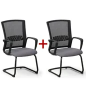 Fotele i krzesła biurowe - B2B Partner Krzesło konferencyjne Roy 1+1 Gratis, szary 415059 - miniaturka - grafika 1