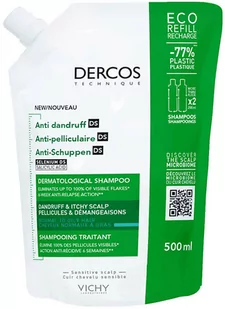 Szampon od łupieżu Vichy Dercos Anti-dandruff Shampoo Normal To Oily Hair Ecorefill 500 ml (3337875787192) - Szampony do włosów - miniaturka - grafika 1